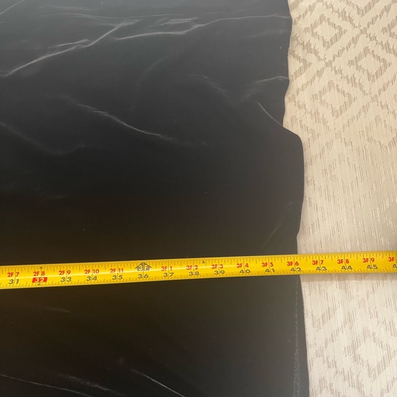 Eileen Fisher Black Velvet Long Sleeve Dress Rayon Silk Blend Size M - Picture 6 of 7